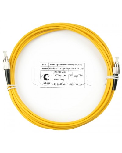 Шнур оптический simplex FC-FC 9/125 sm 7м LSZH Cabeus FOP(s)-9-FC-FC-7m в Петропавловске-Камчатском Патч-корды оптические Pintop.ru