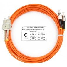 Шнур оптический duplex SC-FC 62,5/125 mm 10м LSZH Cabeus FOP-62-SC-FC-10m