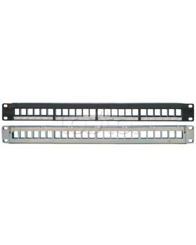 Наборная коммутационная панель 19”, 1U, 24 порта UTP/FTP Eurolan (27F-00-24BL) в Петропавловске-Камчатском Коннекторы Pintop.ru