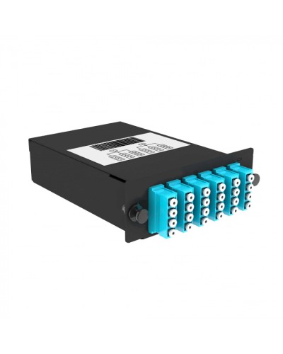 Кассета кроссовая черный Cabeus (FO-9-2x12MPO(m)/А-24xLC/U-A-BK) в Петропавловске-Камчатском Кросс оптический Pintop.ru