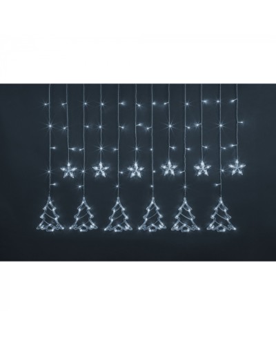 Гирлянда Navigator 95 124 NGF-D033-02 (бахрома звезды и елочки CW 2.5*1м IP20) в Петропавловске-Камчатском Источники света(Лампы) Pintop.ru