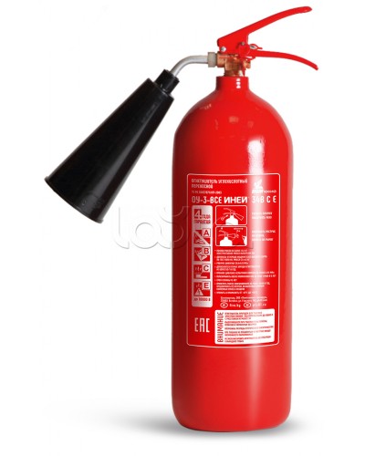 Огнетушитель ПОЖТЕХНИКА ОУ-3 ИНЕЙ (34В, до 10 000V) (баллон по ГОСТ 949) в Петропавловске-Камчатском Огнетушители Pintop.ru