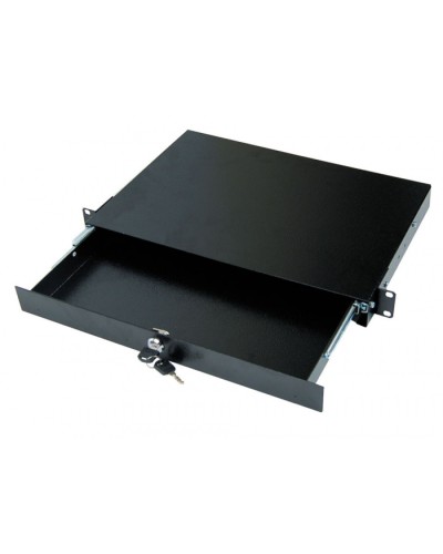 Полка под клавиатуру, выдвижная 1U TLK TLK-KB1-BK в Петропавловске-Камчатском Полки для шкафов и стоек Pintop.ru