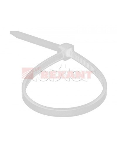 Хомут-стяжка нейлоновый 2.5х120 мм белый (100шт/уп) REXANT 07-0120 в Петропавловске-Камчатском Стяжки-хомуты Pintop.ru