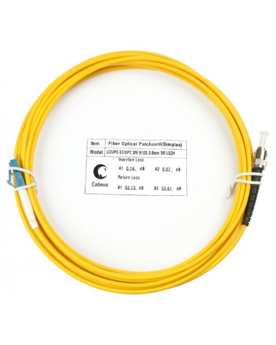 Шнур оптический simplex LC-ST 9/125 sm 5м LSZH Cabeus FOP(s)-9-LC-ST-5m в Петропавловске-Камчатском Патч-корды оптические Pintop.ru