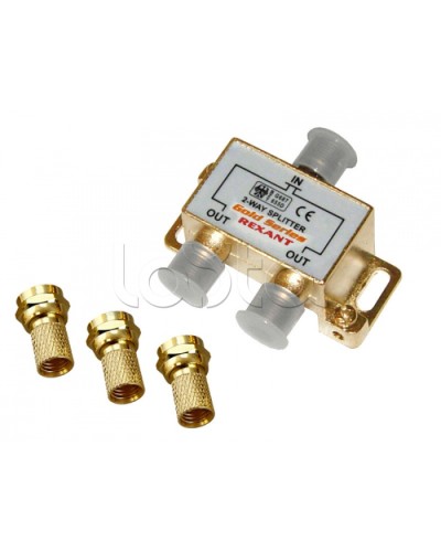 Делитель телевизионный ТВx2 + 3 шт. F BOX 5-1000 МГц GOLD (10шт/уп) REXANT 05-6101-1 в Петропавловске-Камчатском Системы видеонаблюдения Pintop.ru