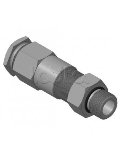 Кабельный ввод для бронированного кабеля с двойным уплотнением резьбой G1/2, внешним диаметром кабеля D=14-18 мм и проходным диаметром кабеля d=8-12 мм Спектрон КВБ-18/12-2У-М-G1/2 в Петропавловске-Камчатском Аксессуары для кабель-канала Pintop.ru