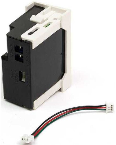 Блок питания для конвертора RJ45-VGA, формата Mosaic, 22.5х45мм, вертикальный, белый LANMASTER LAN-SIP-23VGA/VP-WH в Петропавловске-Камчатском Электротехническое оборудование Pintop.ru