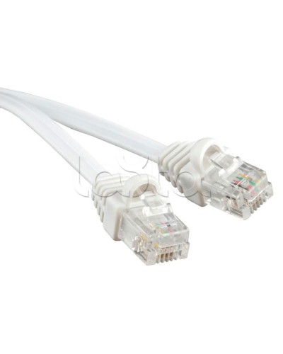 Патч-корд 6p4c телефонный, 0.5 м, белый Cabeus PC-TEL-RJ12-0.5m в Петропавловске-Камчатском Патчкорды (медные) Pintop.ru
