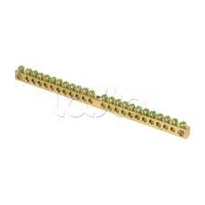 Шина PEN "ноль-земля" (6х9мм) 24 отверстия латунь крепеж по центру EKF PROxima (sn0-63-24)