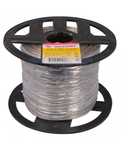 Трос стальной в ПВХ изоляции d2 мм (200) REXANT 09-5320 в Петропавловске-Камчатском Крепежные изделия Pintop.ru