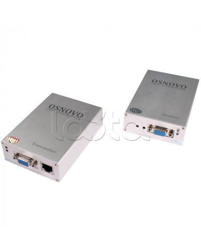Комплект для передачи VGA и аудиосигнала по витой паре, до 50 м OSNOVO TA-V/1+RA-V/1 в Петропавловске-Камчатском Видеоусилители, Модуляторы, Делители Pintop.ru