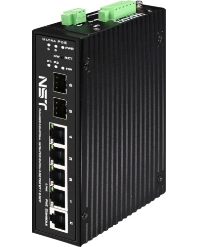 Промышленный управляемый (L2+) HiPoE коммутатор NST NS-SW-4G2G-PL/IM в Петропавловске-Камчатском Коммутаторы Pintop.ru