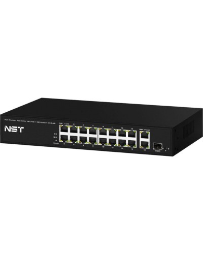 PoE коммутатор Fast Ethernet на 16 x RJ45 PoE + 2 x RJ45 GE + 1 SFP GE порта NST NS-SW-16F3G-P в Петропавловске-Камчатском Коммутаторы Pintop.ru