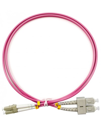 Шнур оптический duplex LC-SC 50/125 mm OM4 1м LSZH Cabeus FOP-50-OM4-LC-SC-1m в Петропавловске-Камчатском Патч-корды оптические Pintop.ru
