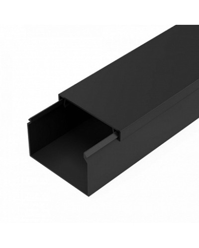 Кабель-канал черный 2-й замок в п/э 60х40 мм (18 м/уп) Промрукав (PR03.0217) в Петропавловске-Камчатском Огнестойкие кабельные линии Pintop.ru