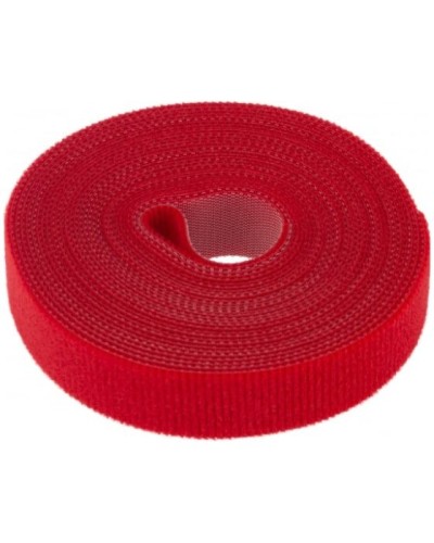 Лента-липучка многоразовая 5 м х 20мм, красная (1 шт/уп) REXANT 07-7524 в Петропавловске-Камчатском Монтажные материалы Pintop.ru