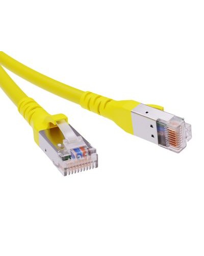 Патч-корд экранированный CAT6A SF/UTP 4х2, LSZH, желтый, 1.5м DKC RN6ASF4515YL в Петропавловске-Камчатском Патчкорды (медные) Pintop.ru
