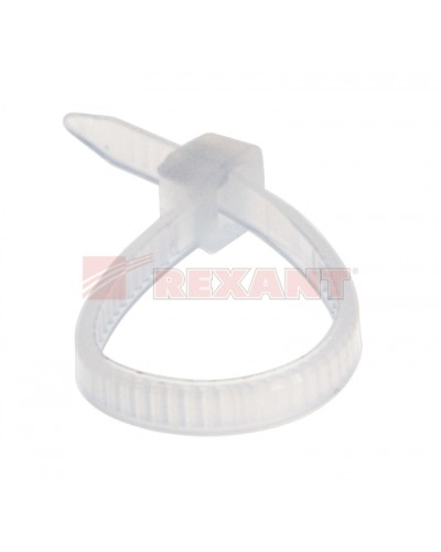 Хомут-стяжка нейлоновый 2.5х60 мм белый (100шт/уп) REXANT 07-0060 в Петропавловске-Камчатском Стяжки-хомуты Pintop.ru
