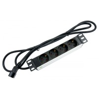Блок евророзеток для 10" шкафов, горизонтальный, 4 розетки, 10 A Cabeus PDU-4P-2IEC
