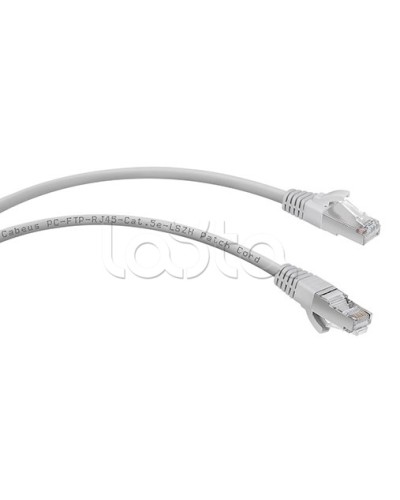 Патч-корд FTP, категория 5e, 0.3 м, LSZH, экранированный, серый Cabeus PC-FTP-RJ45-Cat.5e-0.3m-LSZH в Петропавловске-Камчатском Патчкорды (медные) Pintop.ru