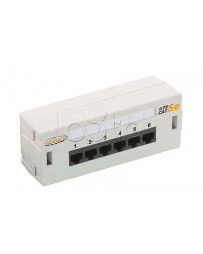 Патч-панель 19, 6xRJ45NIKOMAX (NMC-WP06UD2-GY) в Петропавловске-Камчатском Патч панель Pintop.ru