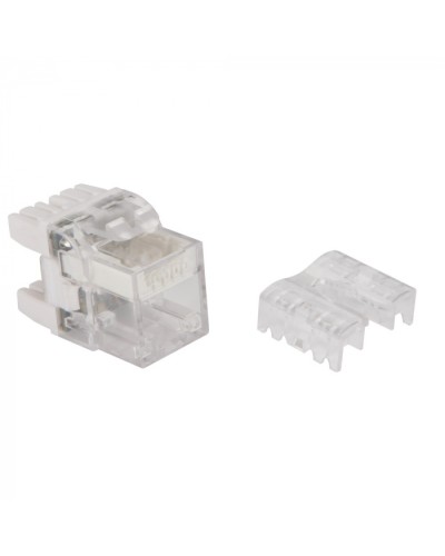 Модуль Keystone, RJ45, кат.6, UTP, 180 градусов, с индикатором, белый LANMASTER LAN-OKi45U6/180 в Петропавловске-Камчатском Коннекторы Pintop.ru
