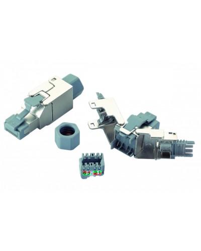 Вилка RJ45 категории 6 FTP для полевой установки Eurolan (13A-F6-03SL) в Петропавловске-Камчатском Коннекторы и разъемы Pintop.ru