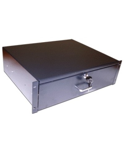 Ящик выдвижной 19, с замком, 1U, черный TWT TWT-CB-DRW-1U в Петропавловске-Камчатском Аксессуары для стоек и шкафов Pintop.ru