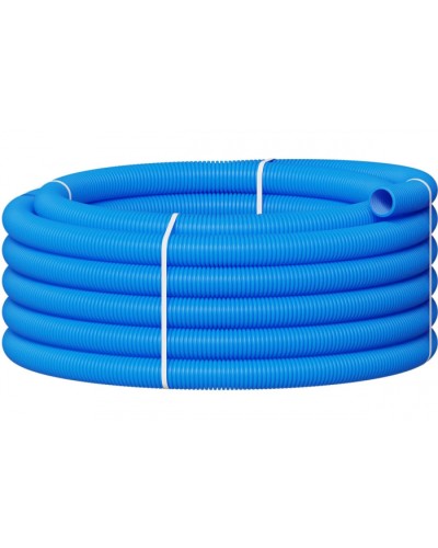 Вентиляционная труба гибкая двустенная для воздуховода (ПНД) D75мм цвет голубой (1шт=50м) Экопласт 803075TR-1 в Петропавловске-Камчатском Гладкая труба Pintop.ru