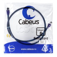 Патч-корд S/FTP Cabeus PC-SSTP-RJ45-Cat.8-1m-LSZH
