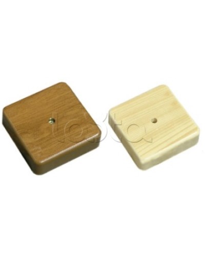 Коробка 1 постовая распред. 75х75х20 c текстурой дерева (сосна) Экопласт 72908P в Петропавловске-Камчатском Распределительные коробки Pintop.ru