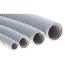 Труба ПВХ гибкая гофрированная д.25мм, тяжёлая без протяжки, 50м, цвет серый DKC 90525