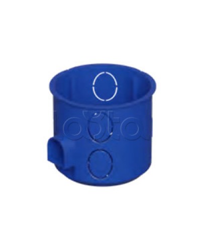 Коробка установочная D68x62мм со стык. ушками, межцентр. 71мм, IP20, цвет синий (1шт) Экопласт (44659-1) в Петропавловске-Камчатском Распределительные коробки Pintop.ru