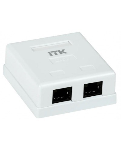 ITK Настенная информационная розетка RJ-45, кат.6, 2-порта (CS2-1C6U-22) в Петропавловске-Камчатском Коннекторы Pintop.ru