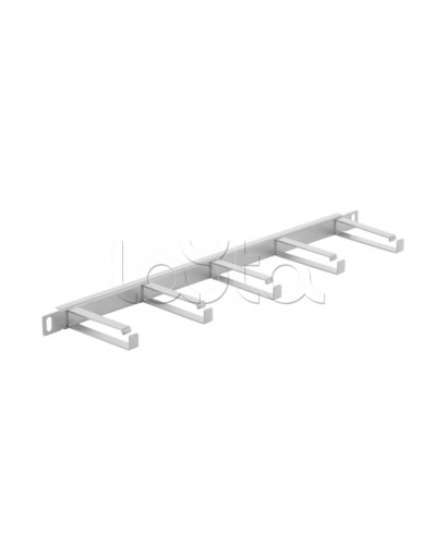 Органайзер горизонтальный 19 0.5U, 5 колец Cabeus (JB08-0,5U-GY) в Петропавловске-Камчатском Кабельные органайзеры Pintop.ru