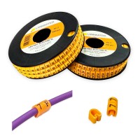 Клипса маркировочная на кабель диаметром 3.6–7.4 мм, символ "9", 500 шт., желтая LANMASTER LAN-MCC-EC29/500-YL