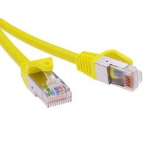 Патч-корд экранированный CAT5E F/UTP 4х2, LSZH, желтый, 1м DKC RN5EFU4510YL