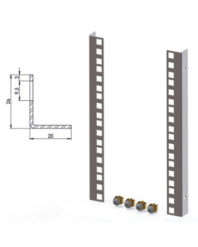 Направляющие для шкафов 12U TLK TLK-VNI-12U-2 в Петропавловске-Камчатском Полки для шкафов и стоек Pintop.ru