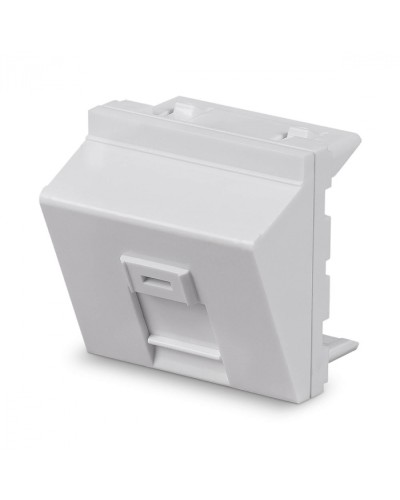 Вставка 45x45 (Mosaic) для 1 модуля формата Keystone Jack, угловая Cabeus (FP-A-45-1M) в Петропавловске-Камчатском Модули Keystone Pintop.ru