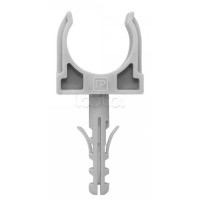 Крепеж-клипса с дюбелем серая д16 в малой упаковке (10шт/900шт уп/кор) Промрукав (PR13.0315)