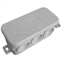 JBL090 Коробка распред. без сальников о/п, 90х42х40мм 10вых., IP55 белый, Экопласт 44055W-1