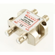 Делитель телевизионный ТВх3 под F разъём 5-2500 МГц "СПУТНИК" (10шт/уп) REXANT 05-6202