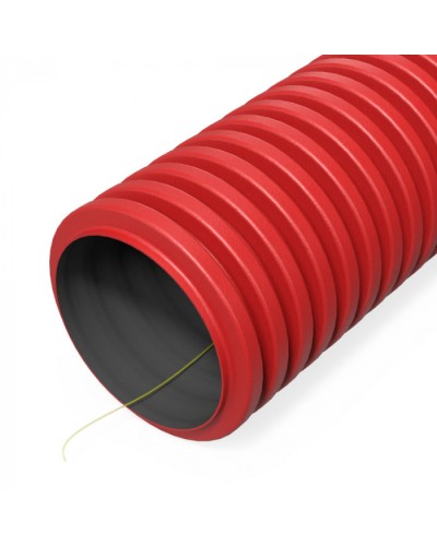 Труба гофр. двуст. ПНД гибкая тип 1250 (SN26) с/з красная d110 мм (50м/100м уп/пал) Промрукав (PR15.00981) в Петропавловске-Камчатском Труба гофрированная Pintop.ru