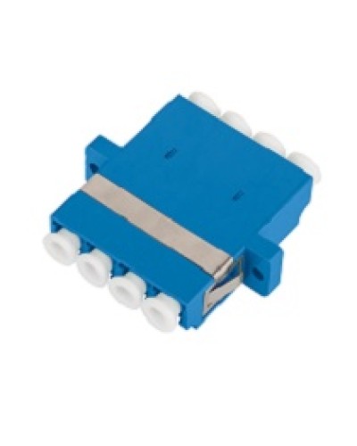 Адаптер NIKOMAX волоконно-оптический, соединительный, одномодовый, стандарта OS2, LC/UPC-LC/UPC, квадро, пластиковый, без шторки, с фланцами, синий, уп-ка 2шт. в Петропавловске-Камчатском Проходные адаптеры и розетки оптические Pintop.ru