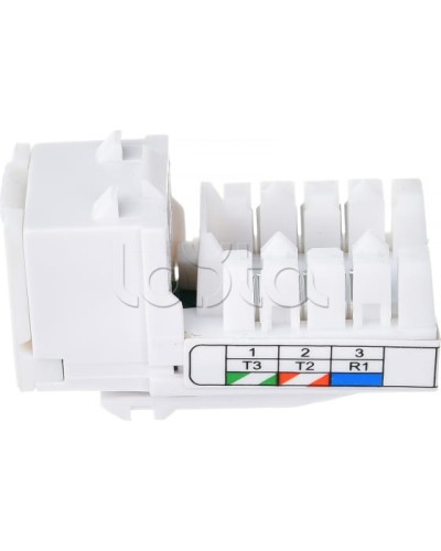 Механизм розетки телефонной (6 контактов) RJ-12 LK45 (Экопласт) (855600) в Петропавловске-Камчатском Розетки компьютерные и телефонные Pintop.ru