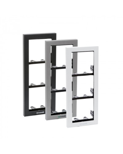 Рамка iKall на 3 модуля, антрацит Comelit в Петропавловске-Камчатском Малоабонентные видеодомофоны Pintop.ru