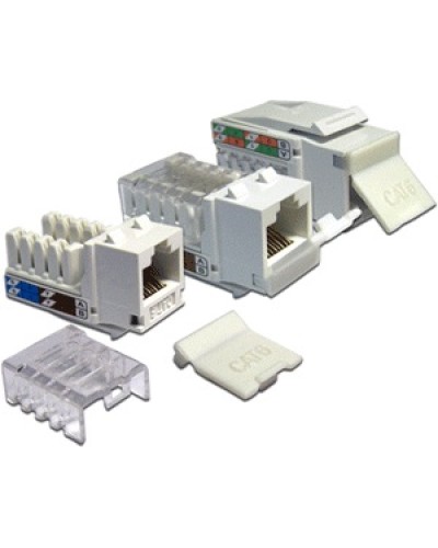 Модуль Keystone, RJ45, кат.6, UTP, 90 градусов, со встроенной шторкой, белый LANMASTER (LAN-OK45U6/90P-WH) в Петропавловске-Камчатском Коннекторы Pintop.ru