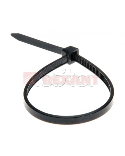 Хомут-стяжка нейлоновый 2.5х120 мм чёрный (100шт/уп) REXANT 07-0121 в Петропавловске-Камчатском Стяжки-хомуты Pintop.ru