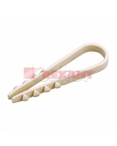 Дюбель-хомут 11-18, белый (100шт/уп) REXANT 07-4502 в Петропавловске-Камчатском Стяжки-хомуты Pintop.ru